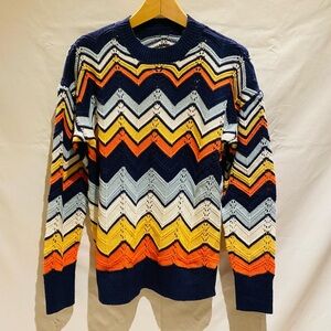 Vintage-inspired Chevron Sweater, size L